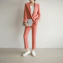 Load image into Gallery viewer, The new career suit female long sleeved small jacket trousers