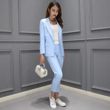 Load image into Gallery viewer, The new career suit female long sleeved small jacket trousers