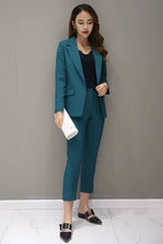 Load image into Gallery viewer, The new career suit female long sleeved small jacket trousers
