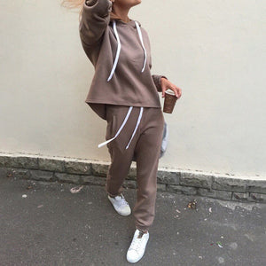 Jogging Suit Solid Color Tracksuits