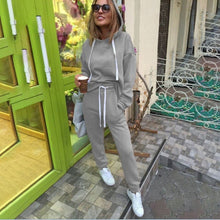 Load image into Gallery viewer, Jogging Suit Solid Color Tracksuits
