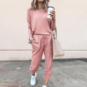 Jogging Suit Solid Color Tracksuits